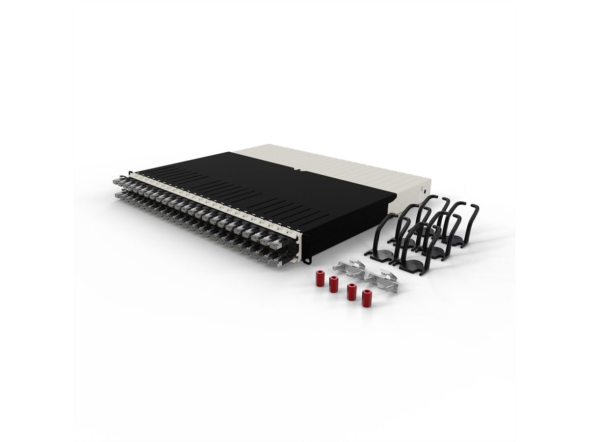 patchbox.one 8RU STP noir Cat.6a 0,8m