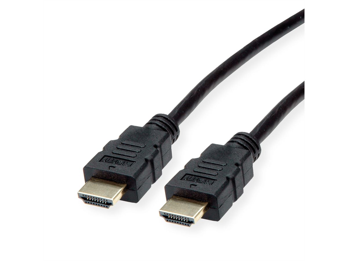 ROLINE Câble HDMI High Speed avec Ethernet, TPE, noir, 1,5 m