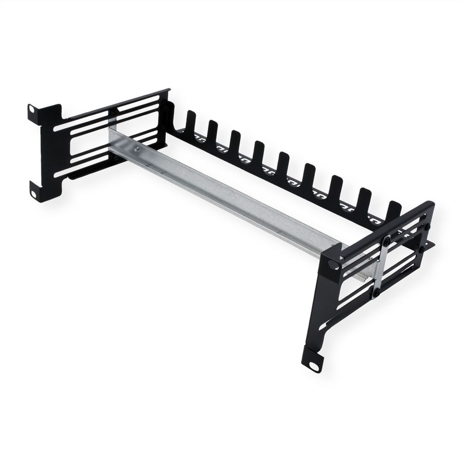 VALUE Cadre de support 19" pour appareils montés sur rail DIN, 3U, noir