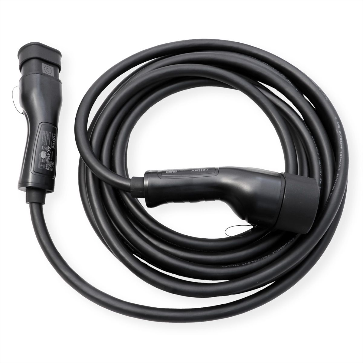 ROLINE Câble de recharge VE type2, 3-Phase, 480VAC (3P+N+E), 32 A, 22 kW, 7,5 m