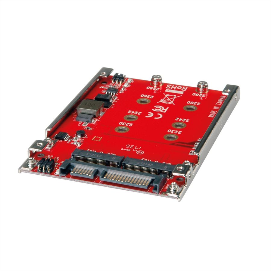 ROLINE Adaptateur M.2 vers SATA III SSD, 2 x M.2 NGFF SSD, bootable et compatible RAID