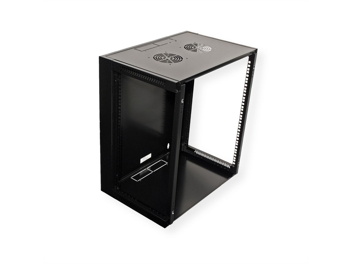 VALUE Armoire murale 12 UH (HxLxP) 640x570x450mm, noir