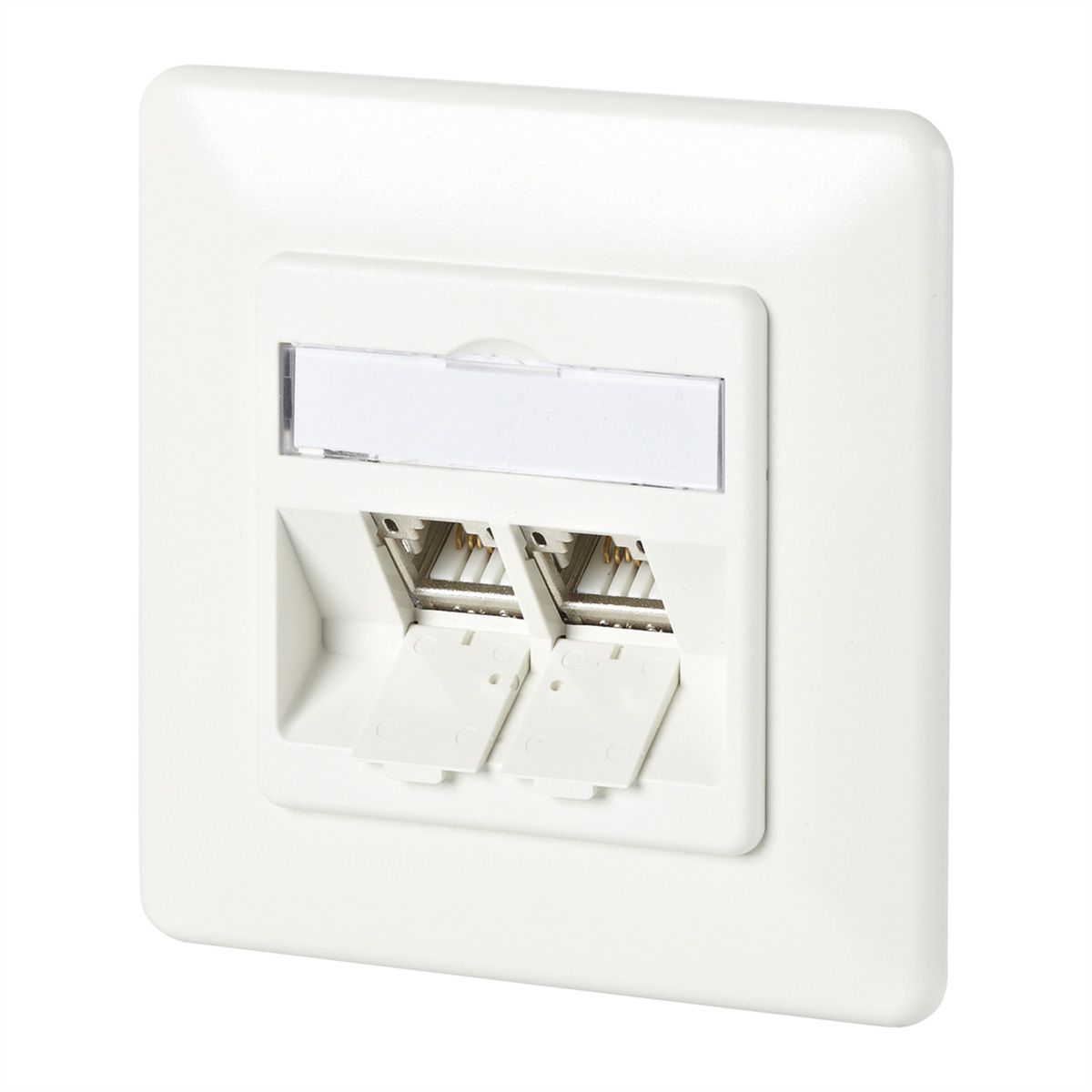 METZ CONNECT C6Amodul 2 ports 180°M UP blanc pur