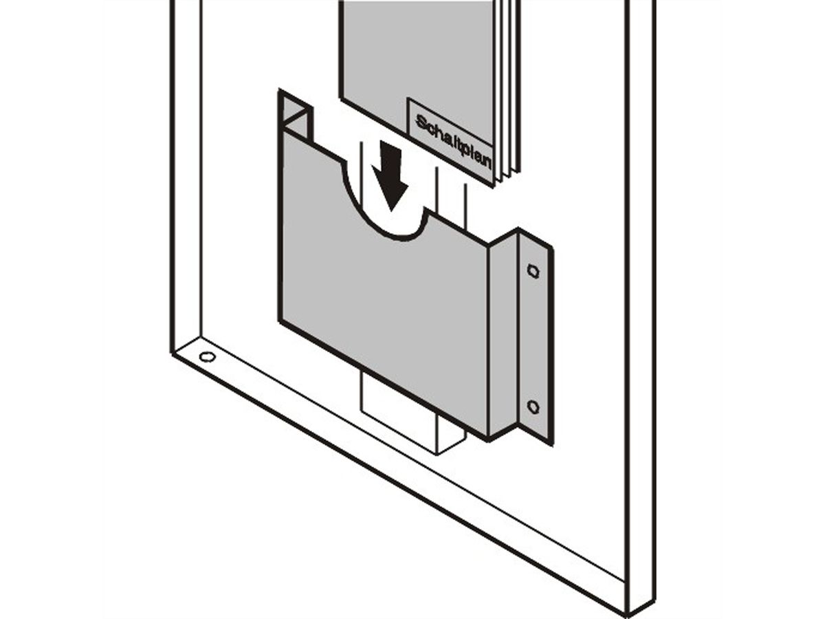 Porte-documents SCHROFF, A4, Acier, RAL 7035