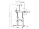 ROLINE Support LCD/TV sur roues, jusqu'à 100kg, argent