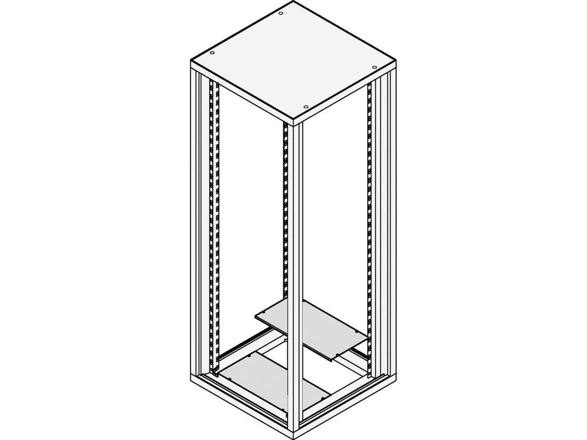 SCHROFF Eurorack Plaque de base, 600W 600D