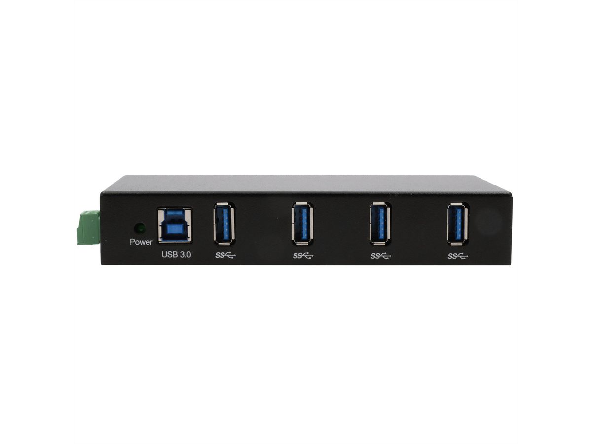 EXSYS EX-11234HMS HUB 4 ports USB 3.2 Gen 1 Din-Rail Kit et mur VIA VL811+ Chipset
