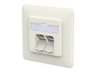 METZ CONNECT E-DAT C6A LSA++ Prise, 2 ports, encastré (UP), blanc pur
