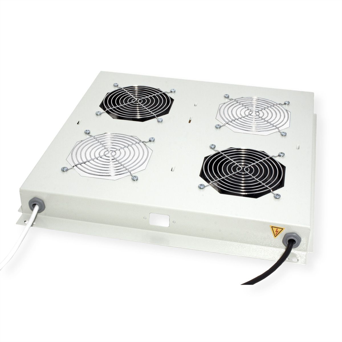 ROLINE 19" Unité de ventilation pour toit, 2 ventilateurs, thermostat, gris