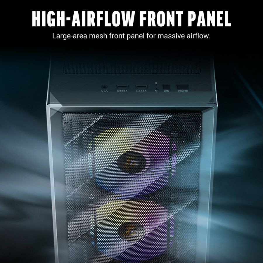 ANTEC AX85 ARGB Boîtier PC Midi Tower Gaming ATX, noir