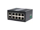 EXSYS EX-62026PoE Mini-commutateur Gigabit PoE industriel à 10 ports, 8x PoE + 2x 10/100/1000Tx