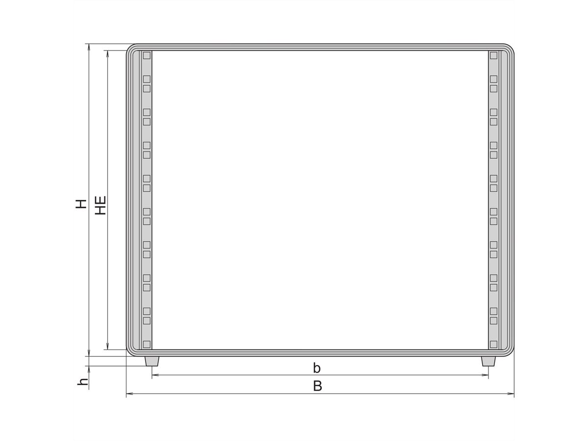 SCHROFF Comptec 19" Desktop Case, non blindé, capot alu, 12 U, 84 HP, 600 mm