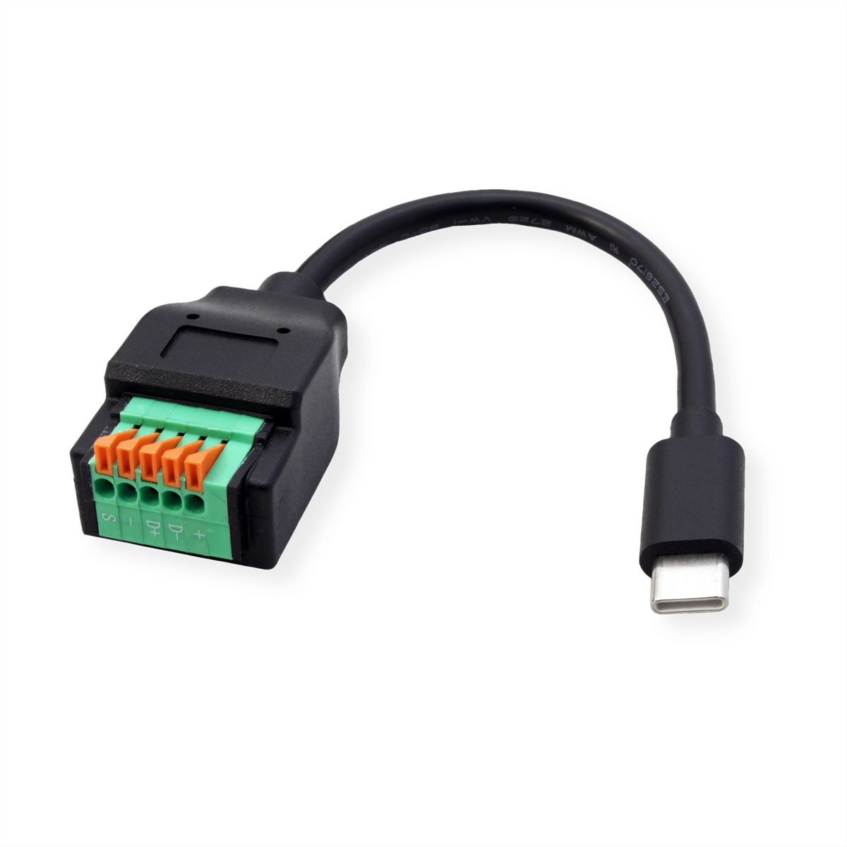ROLINE Câble adaptateur USB-C vers adaptateur de bornier à 5 broches, 15 cm