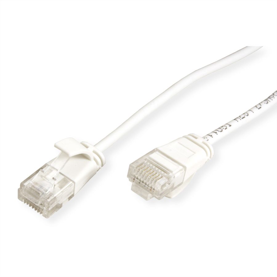 ROLINE Cordon Data Center UTP Cat.6A (Classe EA), LSOH, slim, blanc, 0,5 m