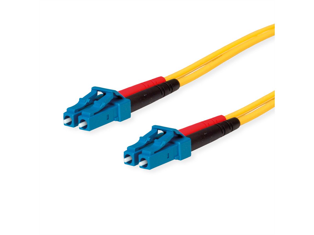 TELEGÄRTNER Cordon FO 2x E9/125 OS2, 1x LC Duplex - 1x LC Duplex, jaune, 1 m