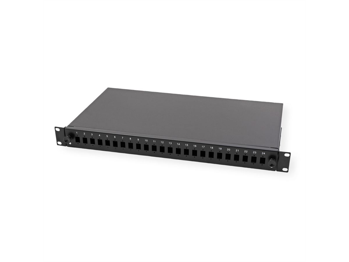 VALUE Panneau de brassage vide 1 UH, amovible, 24x SC SX / LC DX