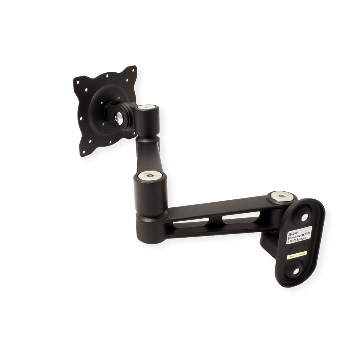 ROLINE Bras LCD pivotant, 5 pivots, montage mural, noir