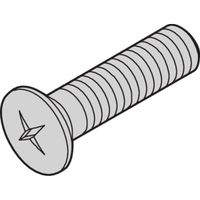 Vis à tête fraisée de SCHROFF, surélevée, empreinte cruciforme, M2.5x10 mm, acier zingué, noire
