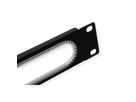 VALUE Passe-câbles 19" 1 UH, avec brosse, noir