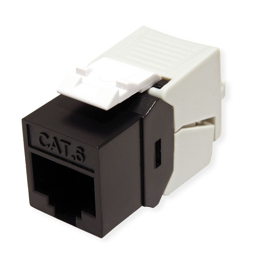 ROLINE Keystone Cat.6 (Classe E) , non blindé, sans outil, SLIM, noir