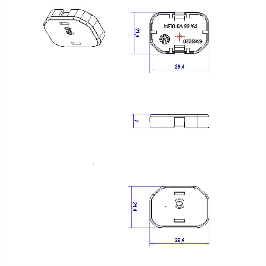 BACHMANN Capuchons de fermeture C13, 10 pièces