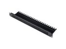 ROLINE 19" Passe-câbles, Avec brosse 1U noir