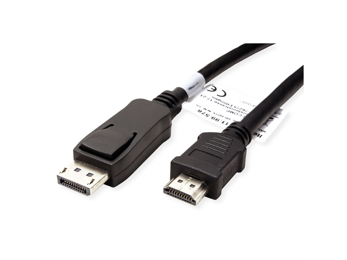 VALUE Câble DisplayPort DP - HDTV, M/M, noir, 1 m