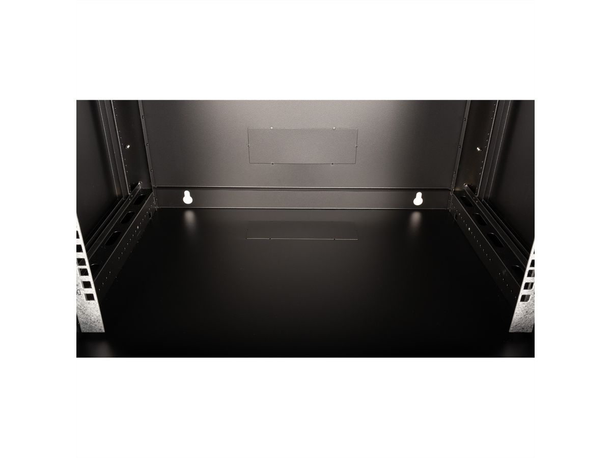 VALUE Boîtier mural 19 pouces 6U, 600 x 450 mm, noir, kit à assembler