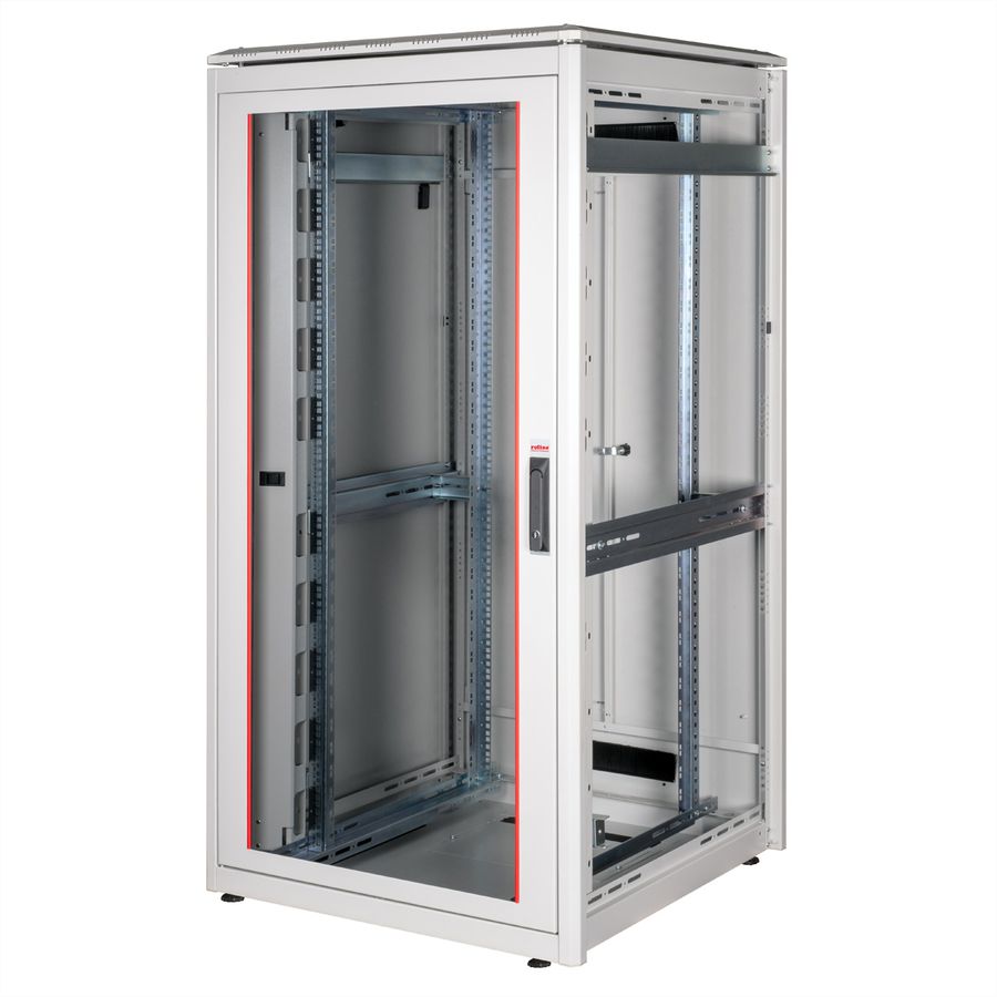 ROLINE 19" Baie réseau Pro 32U, 800x800 LxP Porte verre gris
