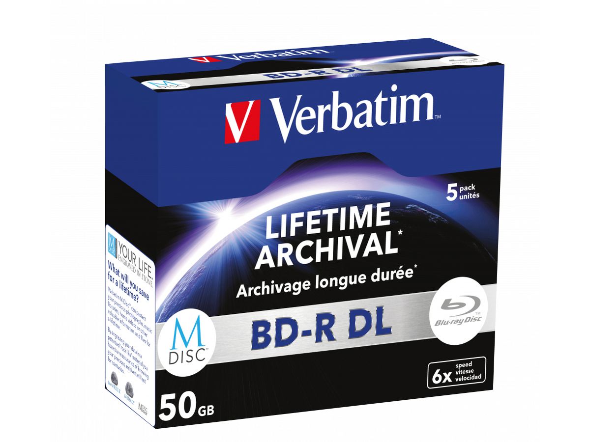 Verbatim MDISC BD-R DL 50 Go 5 pièce(s)