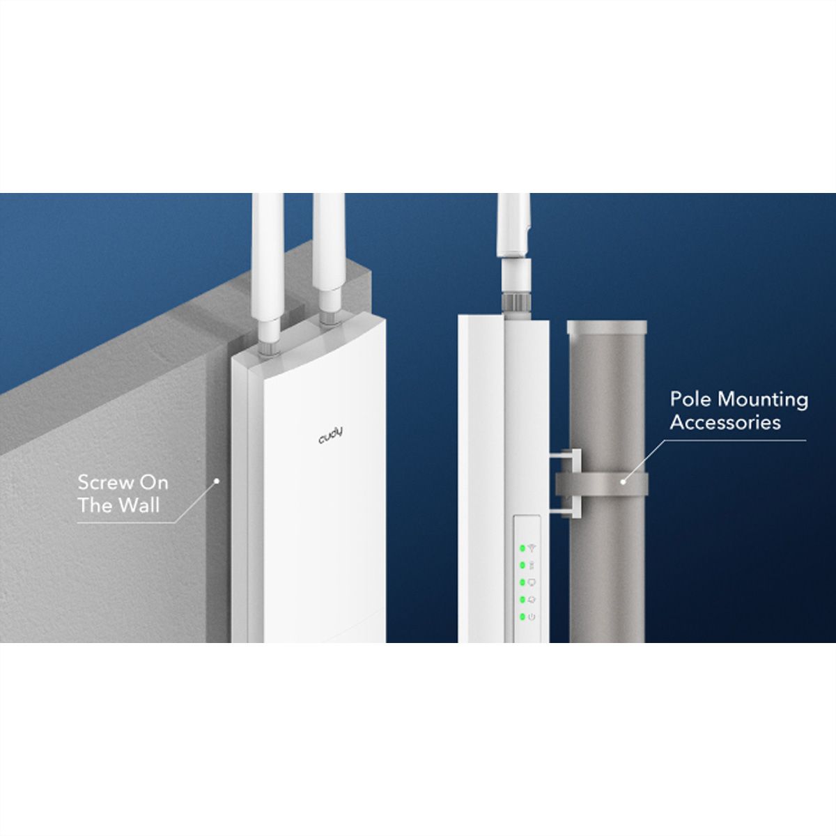 CUDY AP1200 Outdoor WiFi Point d'accès, AC1200