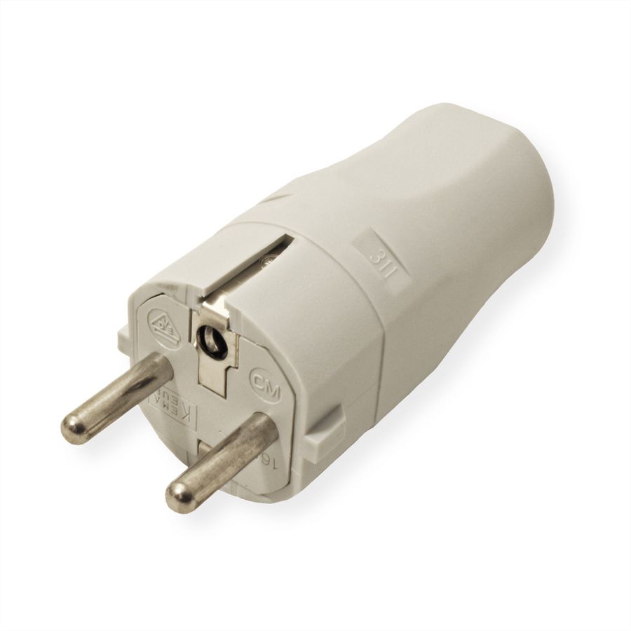 BACHMANN Prise CEE 7/7 16A/250VAC, gris