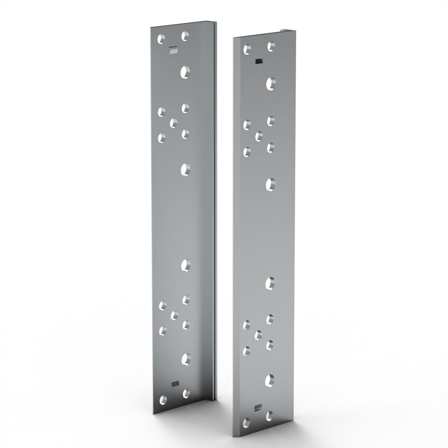 Cornière arrière SCHROFF EuropacPRO pour joint CEM en acier inoxydable pour panneau latéral, 4 U