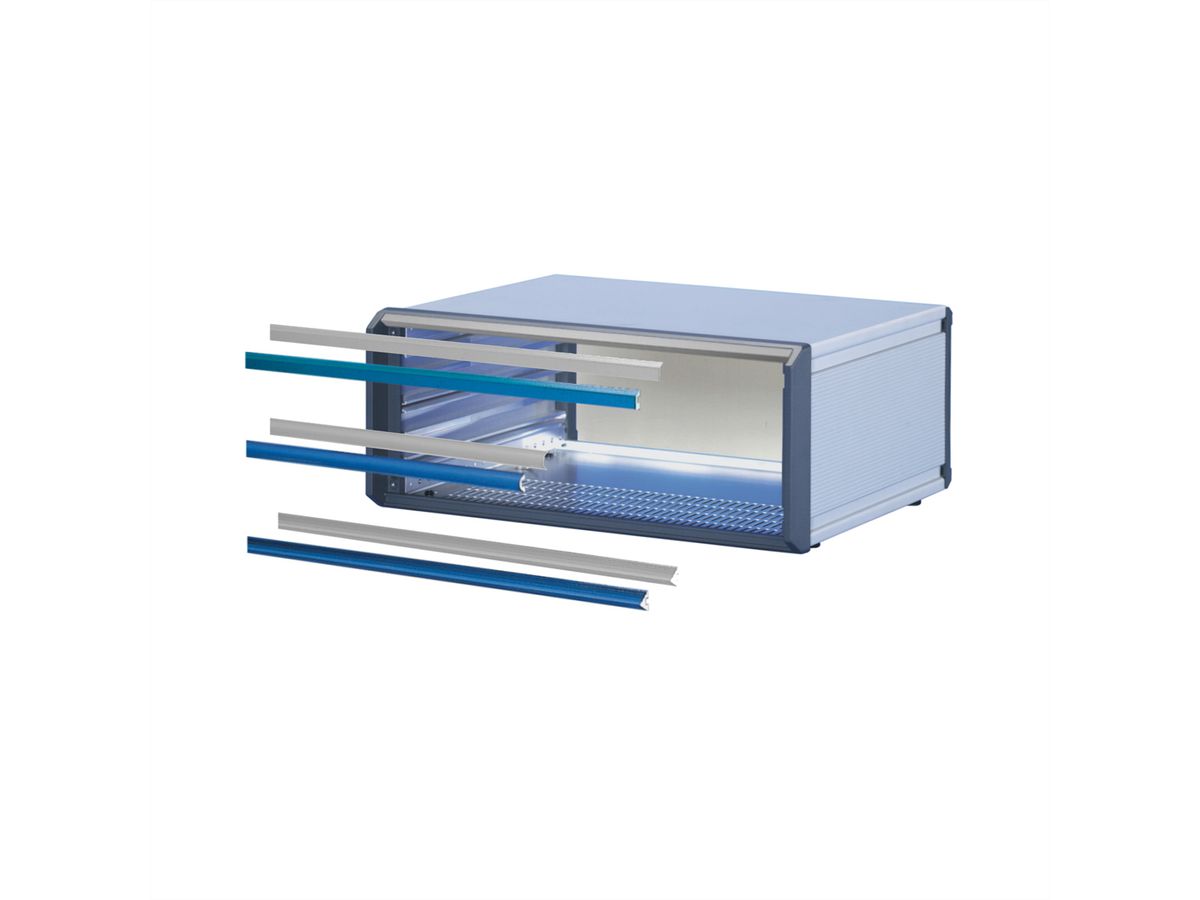Éléments de design de boîtier PropacPRO SCHROFF, Forme 1, RAL 7035, 42 CV