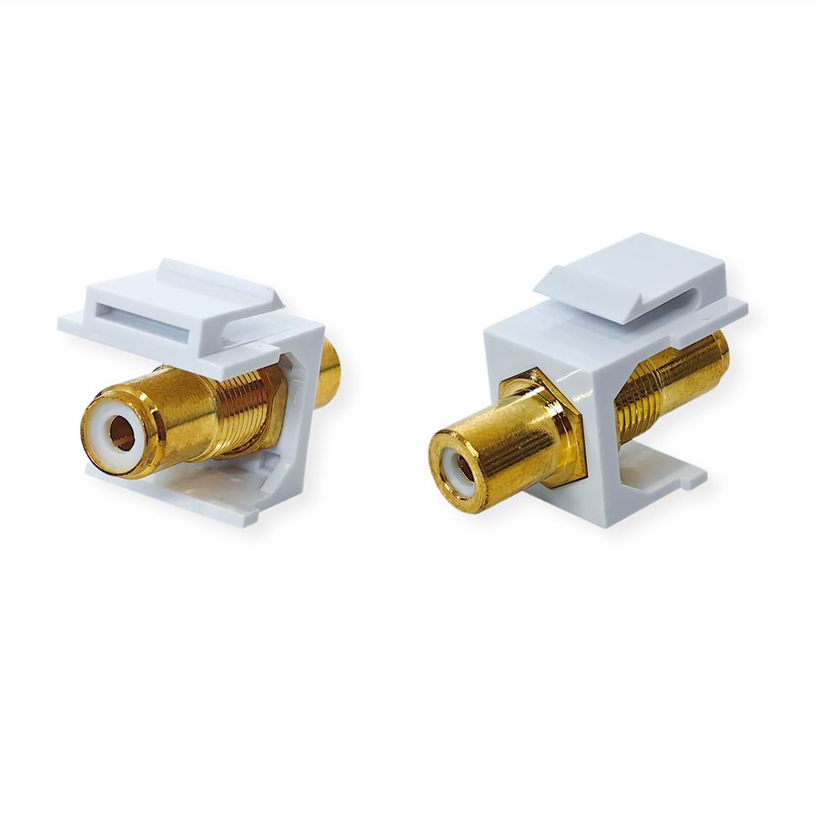 VALUE Coupleur Keystone RCA, plastique, blanc