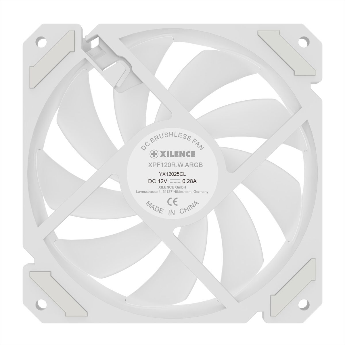 XILENCE Performance A+ REVERSE XF066, Ventilateur LED ARGB 120 mm blanc