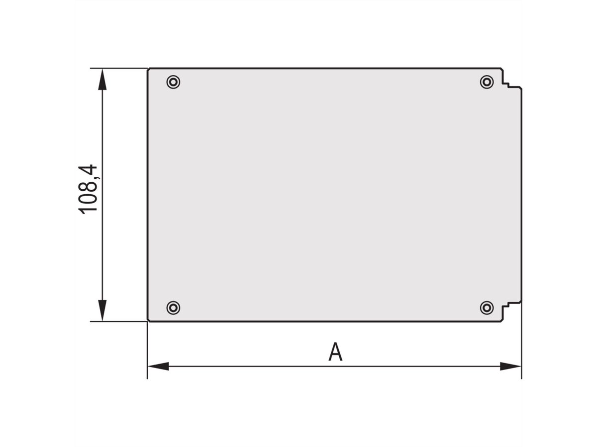 Unité enfichable SCHROFF HF, panneau arrière, sans découpe, 3 U, 21 CV