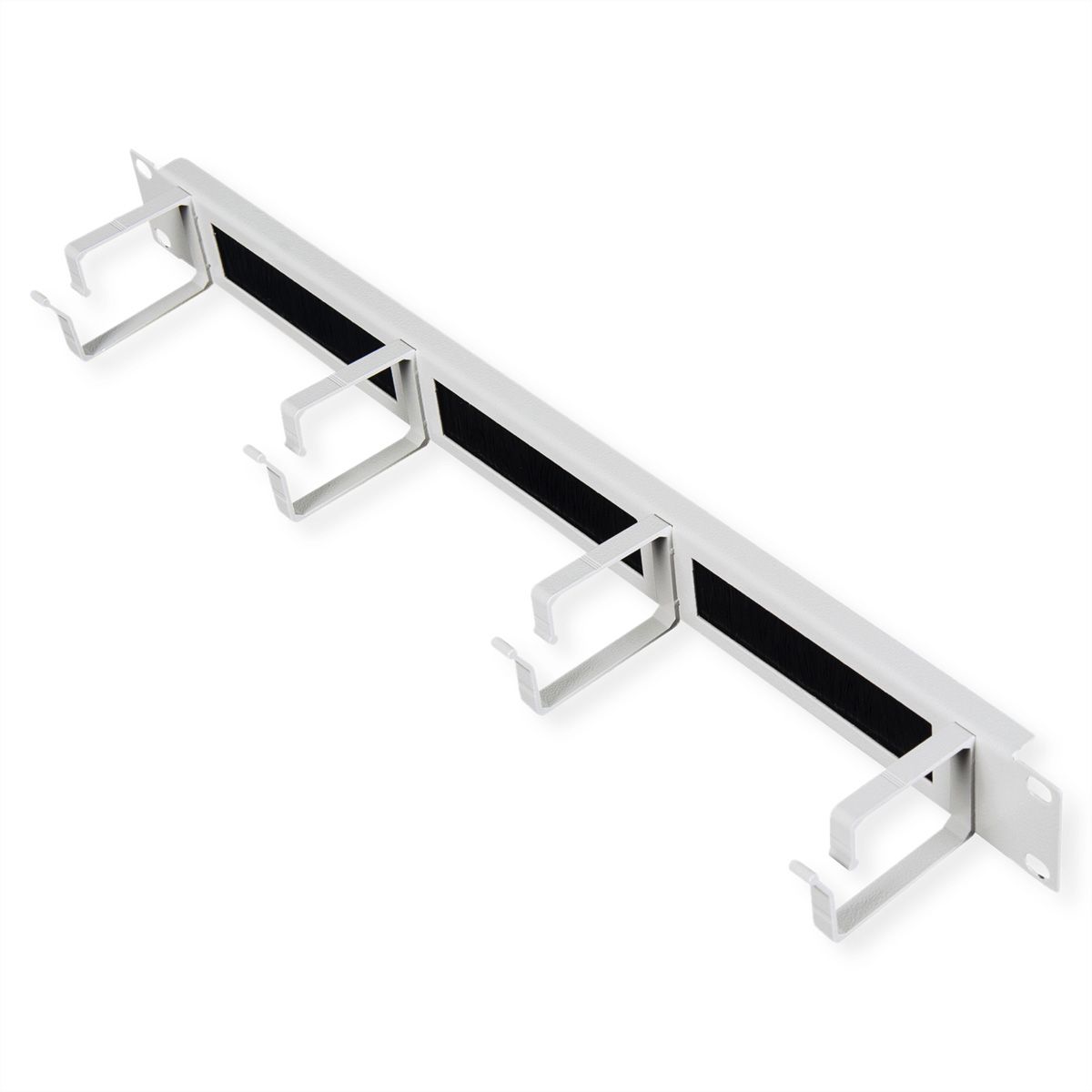 ROLINE 19" Passe-câbles  1U, Avec brosse 44x60mm gris