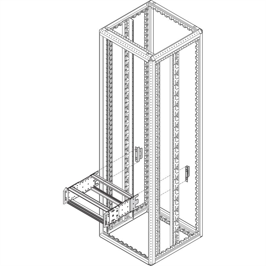 SCHROFF EuropacPRO Adaptateur pour fixation arrière, DL3 Standard dans une armoire, 3 U