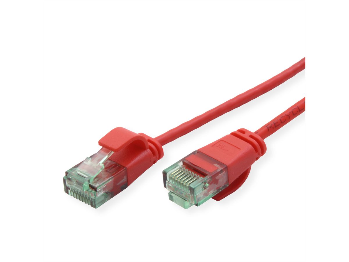 ROLINE RM Cordon Data Center UTP Cat.6A (Classe EA), slim, rouge, 1,5 m