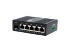 EXSYS EX-62030MPoE-SFP Mini Switch Gigabit SFP PoE+ industriel 5+1 ports, géré par le Web