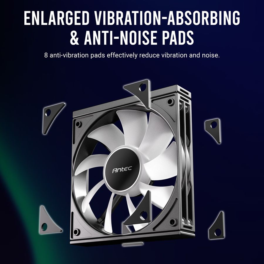 ANTEC Ventilateur de boîtier PC C120 ARGB 120 mm, lot de 3, blanc