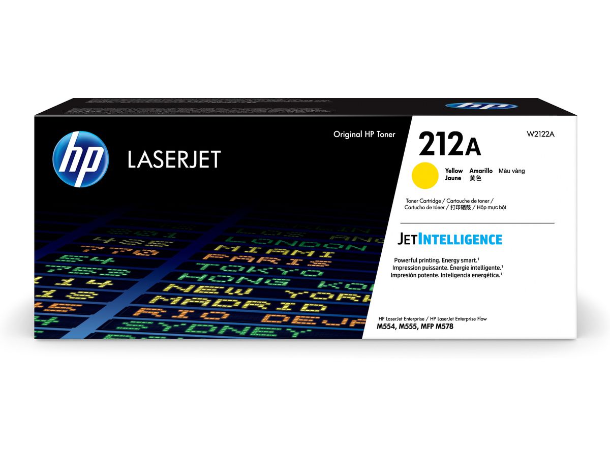 HP Cartouche de toner jaune 212A LaserJet authentique