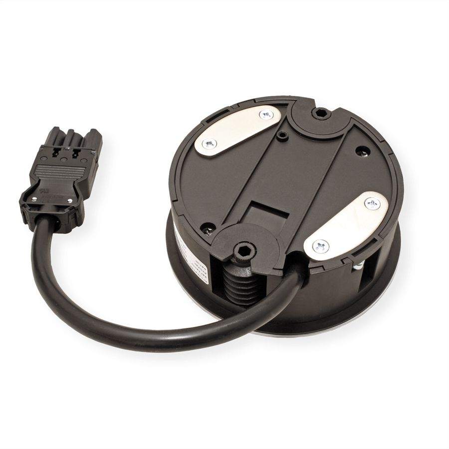 BACHMANN TWIST Prise 1x UTE, chargeur USB, chrome, 0,2 m