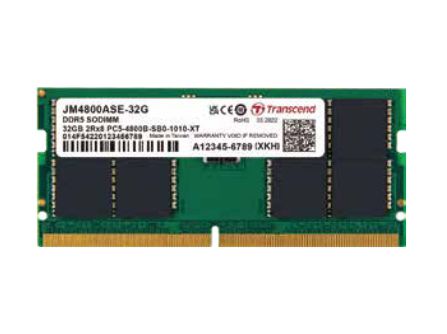 Transcend JetMemory JM4800ASE-16G module de mémoire 16 Go 1 x 16 Go DDR5 4800 MHz