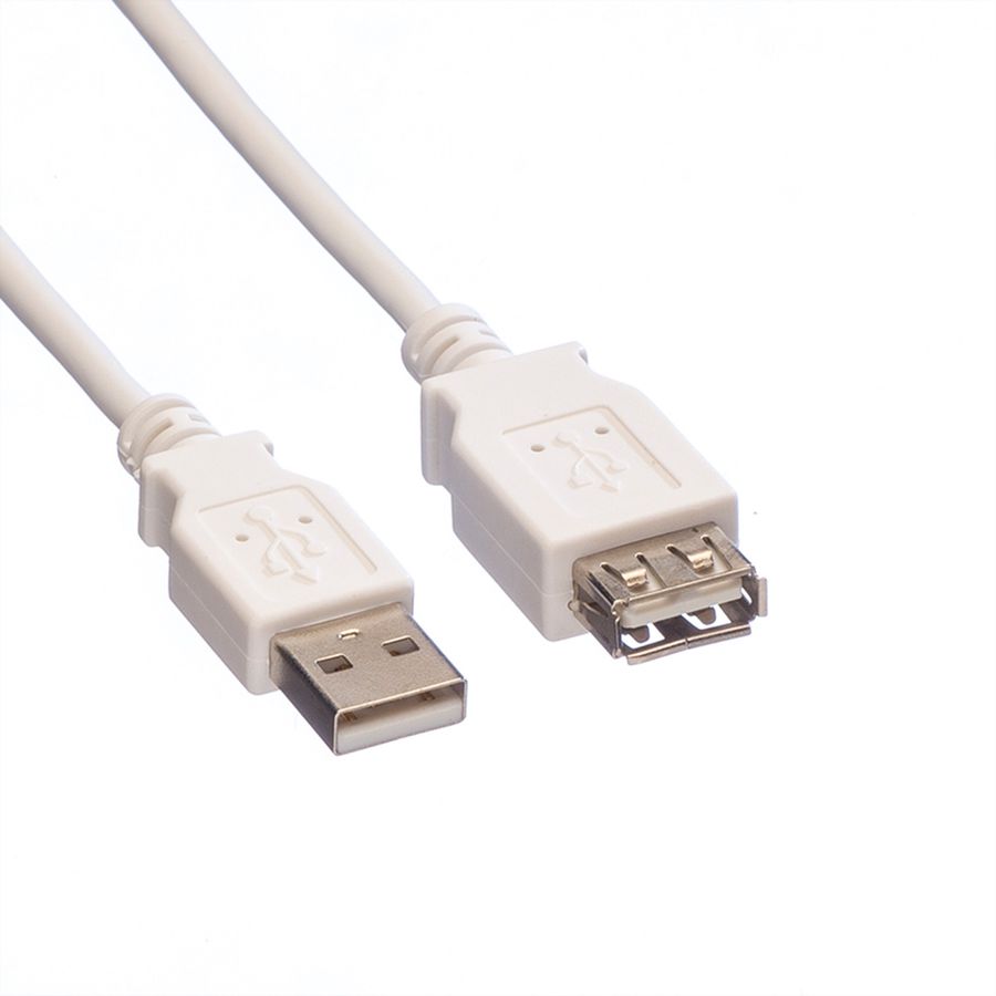 VALUE Câble USB 2.0 Type A-A, M/F, blanc, 3 m