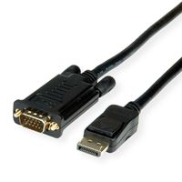 VALUE Câble DisplayPort-VGA, DP M - VGA M, noir, 1 m