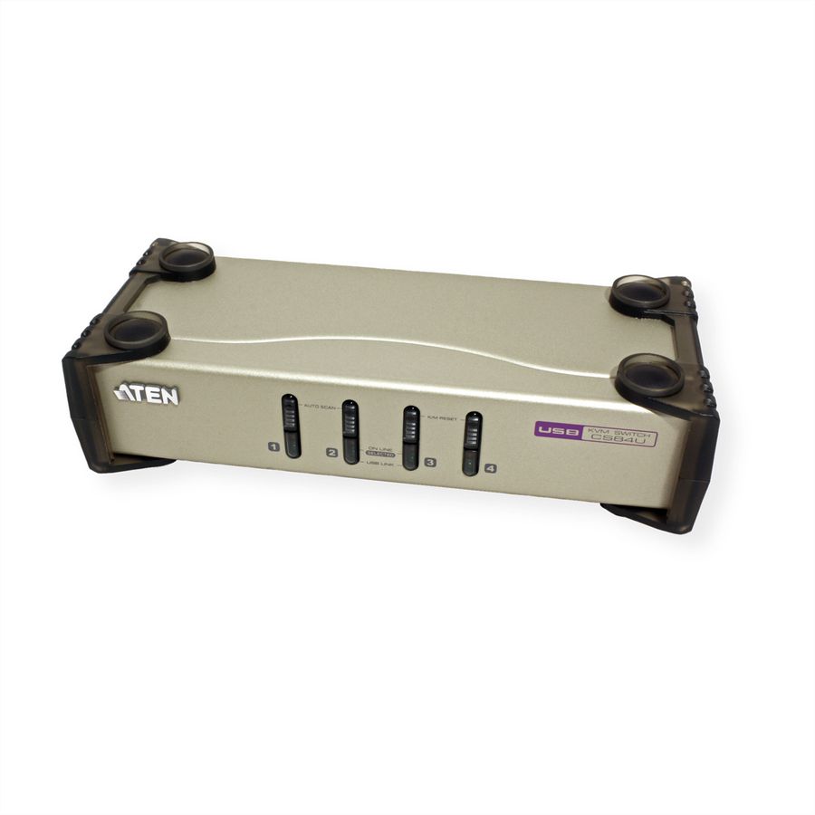ATEN CS84U Switch KVM VGA, PS/2+USB, 4 ports