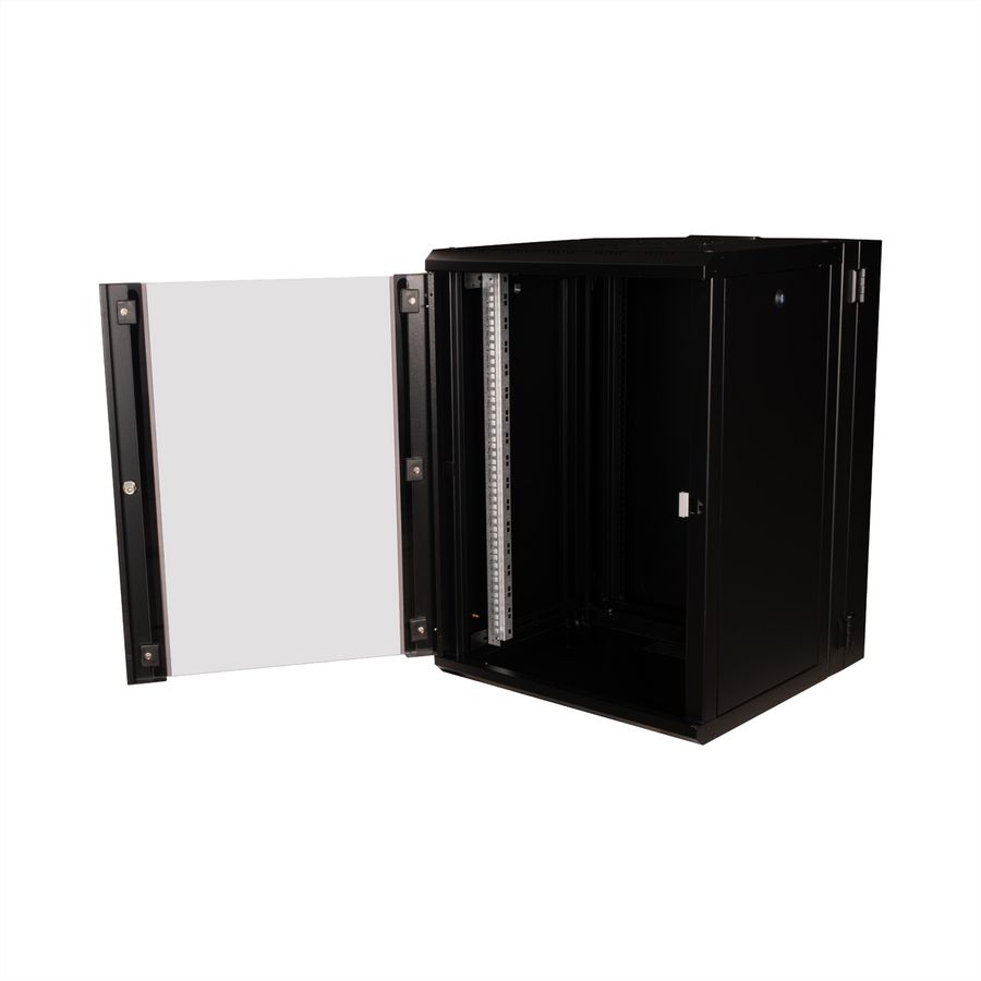 ROLINE 19" Boîtier mural Pro 16U, 600x600 LxP pivotant en 2 parties noir