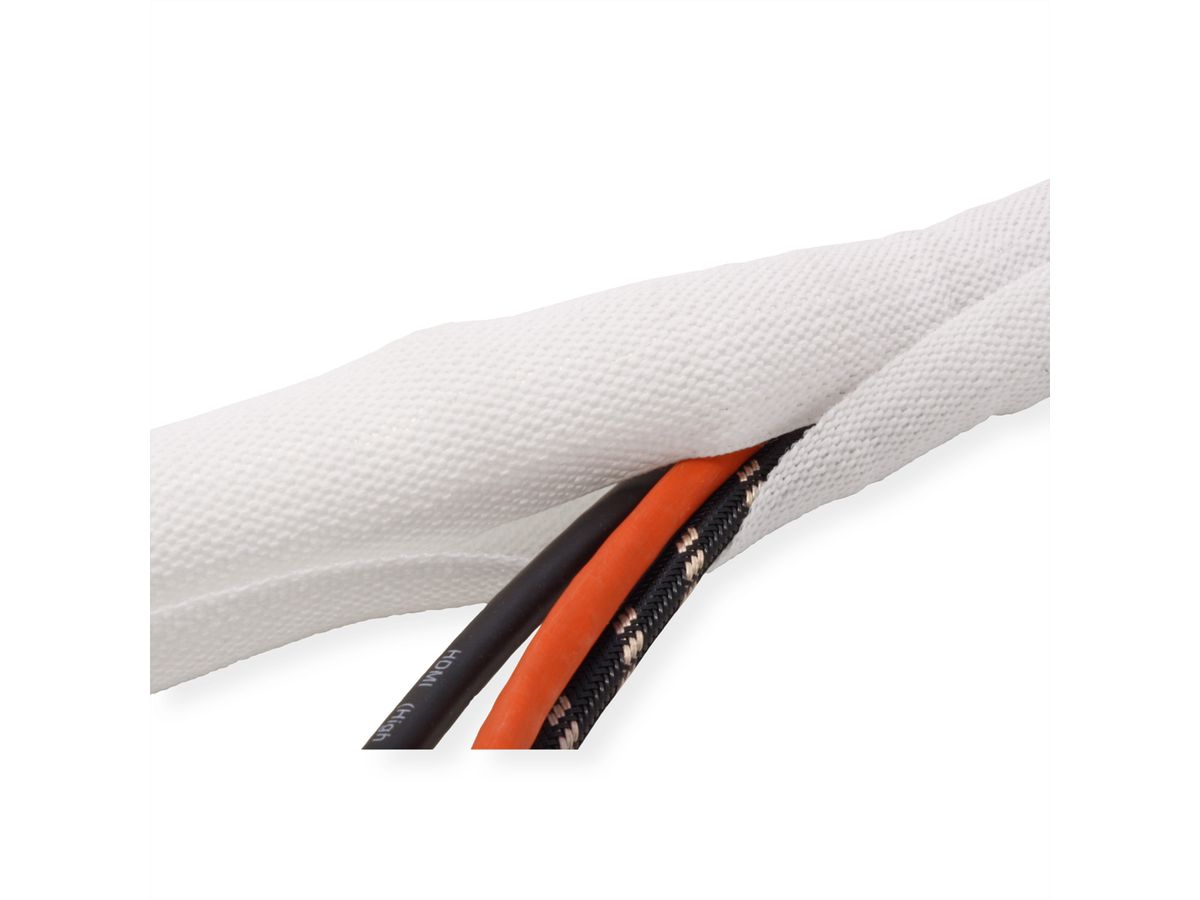 VALUE Tuyau passe-câbles SNAP, blanc, 2,5 m